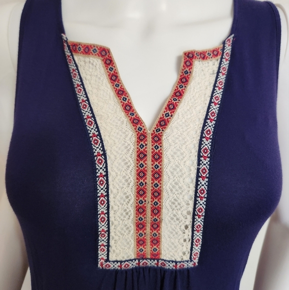 Navy blue Cable & Gauge maxi dress size xs - Picture 2 of 10